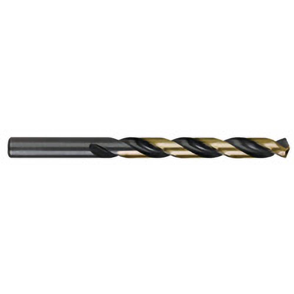 Jobber Length Drill Bit: 0.413″ Dia, 135 °, High Speed Steel Bright/Uncoated, 5.25″ OAL, Right Hand Cut, Spiral Flute, Straight-Cylindrical Shank
