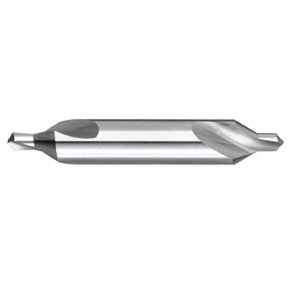 Titan USA - Combination Drill & Countersinks; Material: High Speed Steel ; Included Angle: 60 ; Trade Size: #0 ; Body Diameter (Inch): 1/8 ; Body Diameter (Decimal Inch): 1/8 ; Overall Length (Inch): 1-1/4 - Exact Tool & Supply