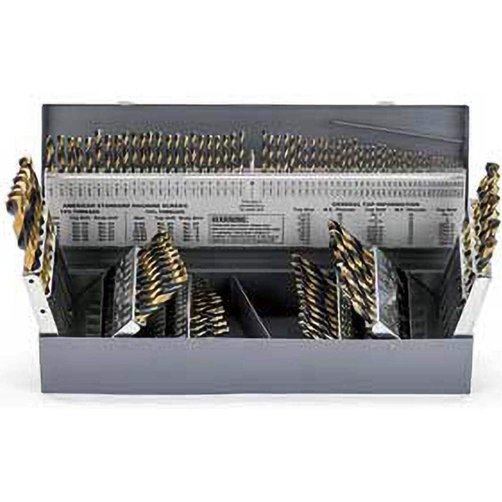 Titan USA - Drill Bit Sets; System of Measurement: Inch ; Drill Bit Material: High Speed Steel ; Drill Bit Set Type: Jobber Length Drill Bits ; Minimum Drill Bit Size (Decimal Inch): 0.0400 ; Minimum Drill Bit Size (Inch): 1/16 ; Minimum Drill Bit Size ( - Exact Tool & Supply