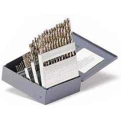 Titan USA - Drill Bit Sets; System of Measurement: Inch ; Drill Bit Material: High Speed Steel ; Drill Bit Set Type: Jobber Length Drill Bits ; Minimum Drill Bit Size (Wire): #60 ; Maximum Drill Bit Size (Wire): #1 ; Drill Point Angle: 118 - Exact Tool & Supply