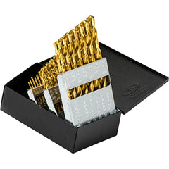 Titan USA - Drill Bit Sets; System of Measurement: Inch ; Drill Bit Material: High Speed Steel ; Drill Bit Set Type: Jobber Length Drill Bits ; Minimum Drill Bit Size (Decimal Inch): 0.0625 ; Minimum Drill Bit Size (Inch): 1/16 ; Maximum Drill Bit Size ( - Exact Tool & Supply
