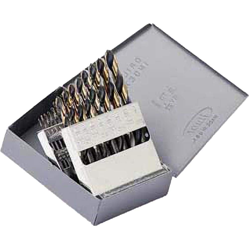 Titan USA - Drill Bit Sets; System of Measurement: Inch ; Drill Bit Material: High Speed Steel ; Drill Bit Set Type: Jobber Length Drill Bits ; Minimum Drill Bit Size (Decimal Inch): 0.0625 ; Minimum Drill Bit Size (Inch): 1/16 ; Maximum Drill Bit Size ( - Exact Tool & Supply