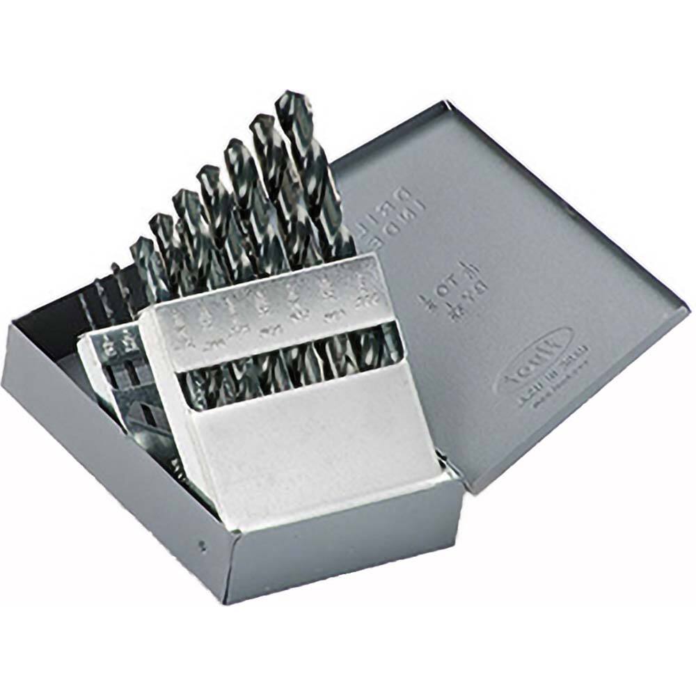 Titan USA - Drill Bit Sets; System of Measurement: Inch ; Drill Bit Material: High Speed Steel ; Drill Bit Set Type: Jobber Length Drill Bits ; Minimum Drill Bit Size (Decimal Inch): 0.0625 ; Minimum Drill Bit Size (Inch): 1/16 ; Maximum Drill Bit Size ( - Exact Tool & Supply