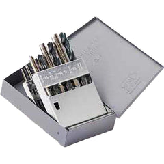 Titan USA - Tap & Drill Sets; Minimum Tap Thread Size (Inch): #6-32 ; Maximum Tap Thread Size (Inch): 1/2-13 ; Minimum Drill Size (Wire): #36 ; Minimum Drill Size (Letter): F ; Minimum Drill Size (Inch): 5/16 ; Maximum Drill Size (Wire): #7 - Exact Tool & Supply