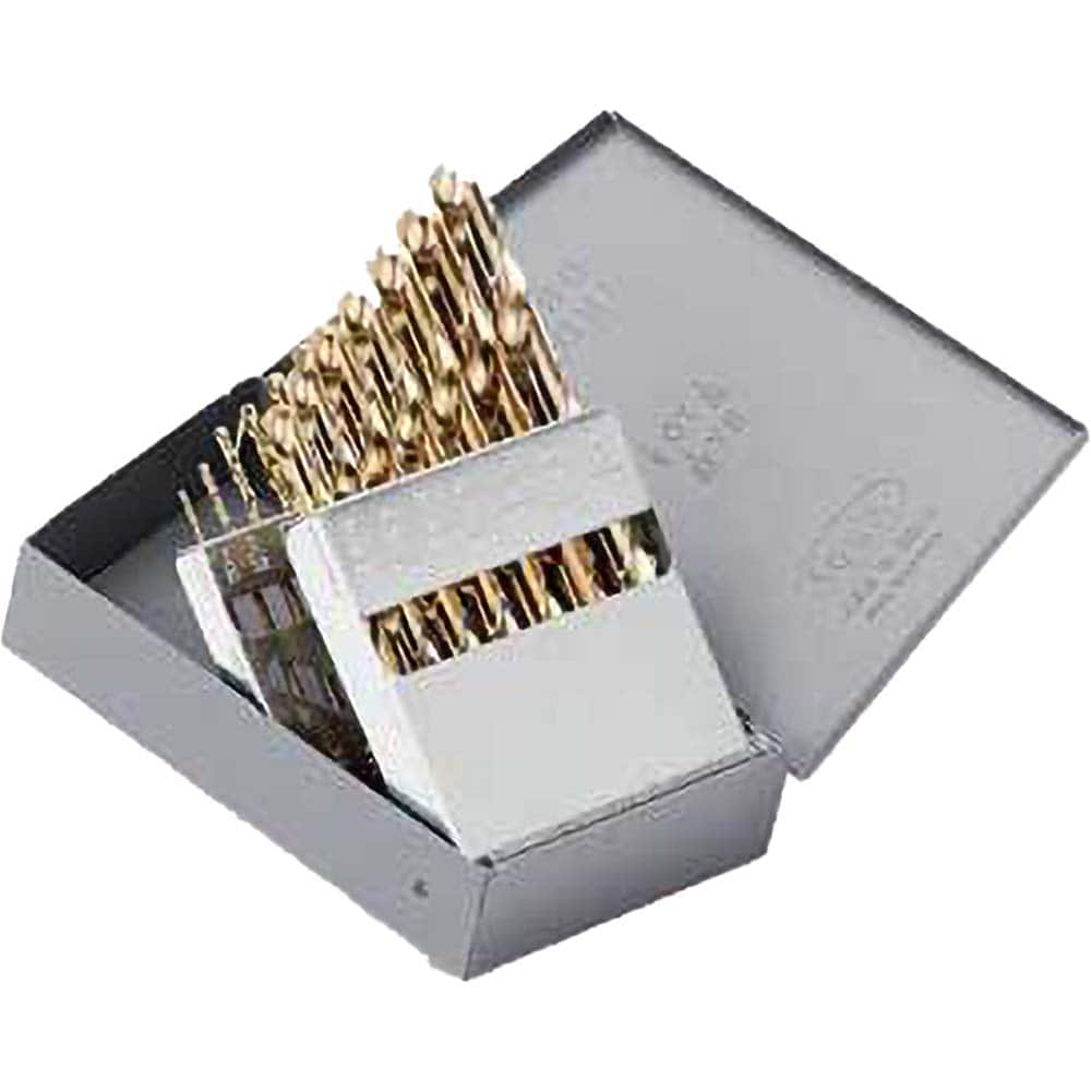 Titan USA - Drill Bit Sets; System of Measurement: Inch ; Drill Bit Material: Cobalt ; Drill Bit Set Type: Jobber Length Drill Bits ; Minimum Drill Bit Size (Decimal Inch): 0.0625 ; Minimum Drill Bit Size (Inch): 1/16 ; Maximum Drill Bit Size (Decimal In - Exact Tool & Supply