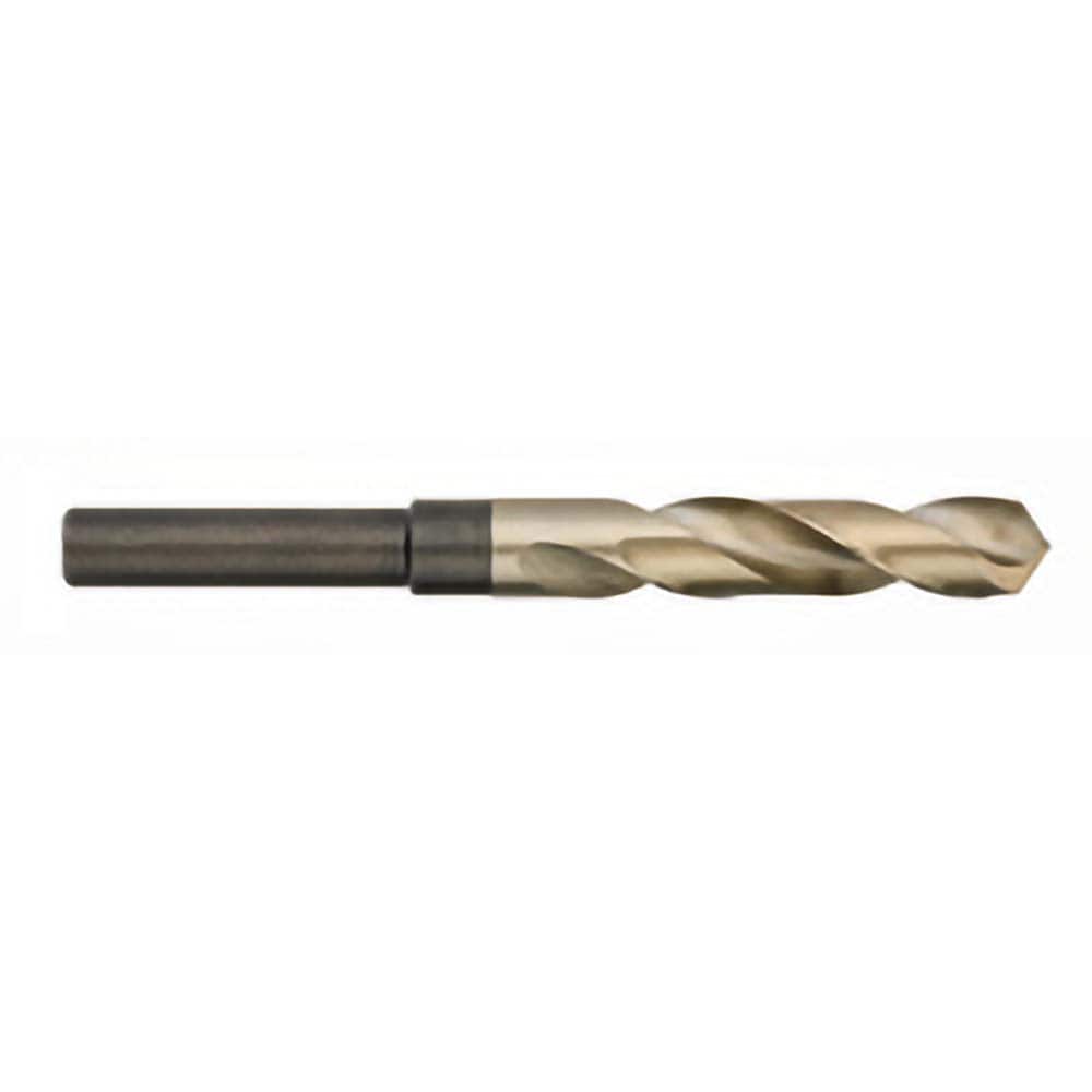 Titan USA - 17/32" 135° 1/2" Shank Uncoated Cobalt Silver & Deming Reduced Shank Drill Bit - Exact Tool & Supply