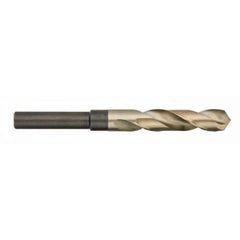 Titan USA - 17/32" 135° 1/2" Shank Uncoated Cobalt Silver & Deming Reduced Shank Drill Bit - Exact Tool & Supply