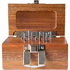 Titan USA - Burr Sets; Head Shape: Cylinder; Cylinder Ball End; Ball; Egg; Round Tree; Pointed Tree; Pointed Cone ; Tooth Style: Double Cut ; Cutting Diameter (Inch): 1/8 ; Number of Pieces: 9 ; Shank Diameter (Inch): 1/8 ; Shank Diameter (mm): 3.175 - Exact Tool & Supply
