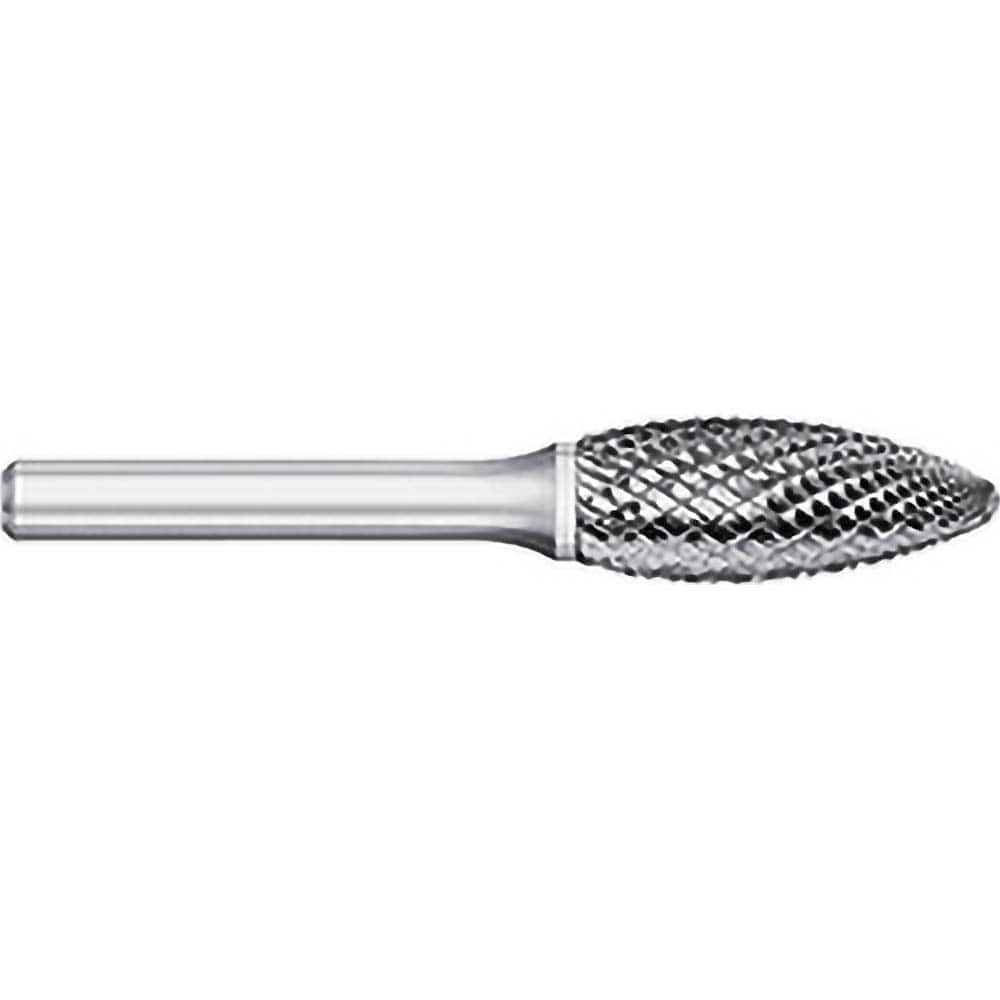 Titan USA - Burrs; Head Shape: Flame ; Industry Specification: SH-7 ; Tooth Style: Double Cut ; Cutting Diameter (Inch): 3/4 ; Cutting Diameter (Decimal Inch): 0.7500 ; Shank Diameter (Inch): 1/4 - Exact Tool & Supply