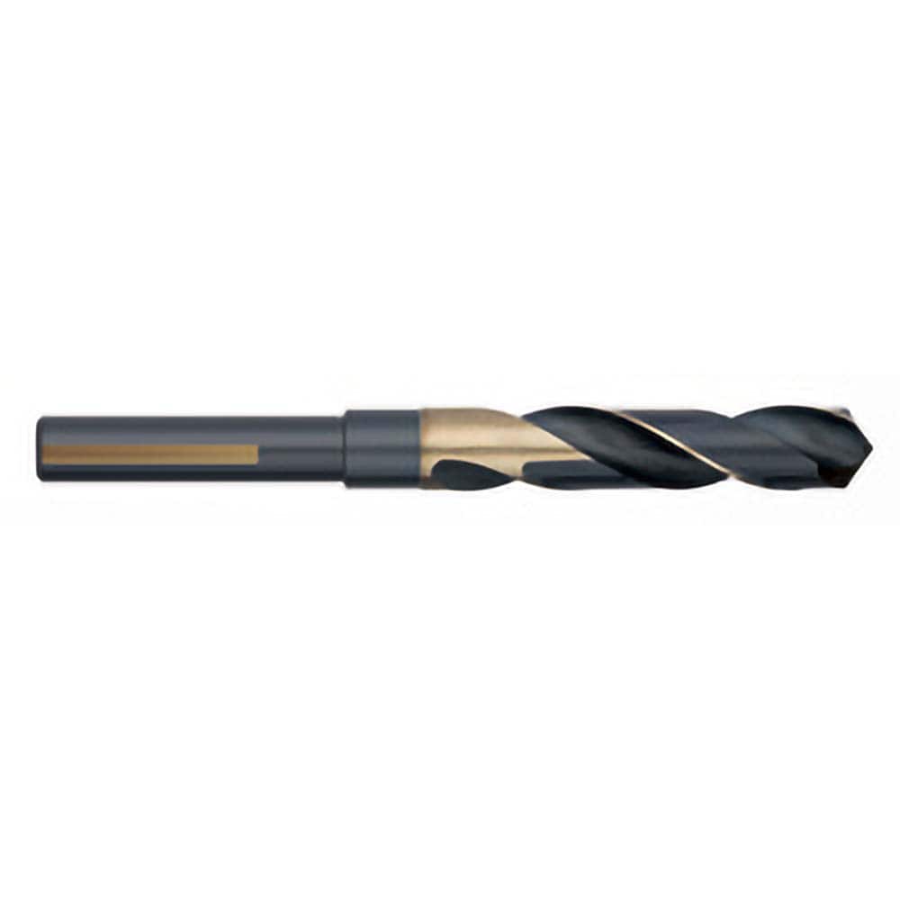 Titan USA - 3/4" 118° 1/2" Shank Black Oxide/Gold Finish High Speed Steel Silver & Deming Reduced Shank Drill Bit - Exact Tool & Supply