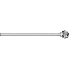 Titan USA - Burrs; Head Shape: Ball ; Industry Specification: SD-1L6 ; Tooth Style: Single Cut ; Cutting Diameter (Inch): 1/4 ; Cutting Diameter (Decimal Inch): 0.2500 ; Shank Diameter (Inch): 1/4 - Exact Tool & Supply