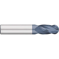 Titan USA - Ball End Mills; Mill Diameter (Decimal Inch): 0.0938 ; Number of Flutes: 4 ; Length of Cut (Inch): 3/8 ; Length of Cut (Decimal Inch): 0.3750 ; Material: Solid Carbide ; Overall Length (Inch): 1-1/2 - Exact Tool & Supply