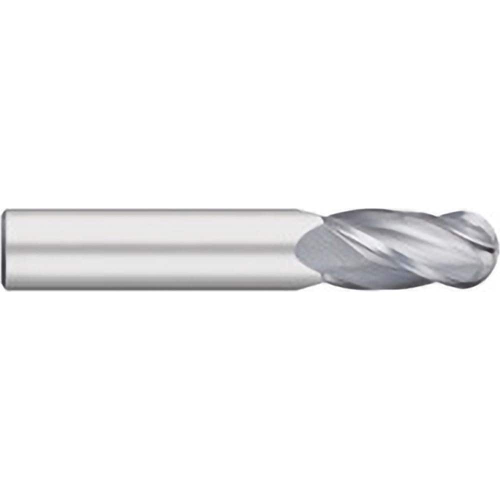 Titan USA - Ball End Mills; Mill Diameter (Decimal Inch): 0.4844 ; Number of Flutes: 4 ; Length of Cut (Inch): 1 ; Length of Cut (Decimal Inch): 1.0000 ; Material: Solid Carbide ; Overall Length (Inch): 3 - Exact Tool & Supply