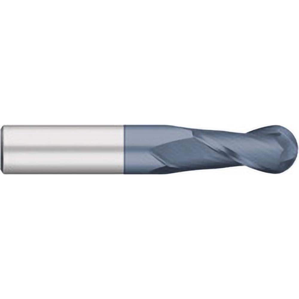 Titan USA - Ball End Mills; Mill Diameter (Decimal Inch): 0.3906 ; Number of Flutes: 2 ; Length of Cut (Inch): 1 ; Length of Cut (Decimal Inch): 1.0000 ; Material: Solid Carbide ; Overall Length (Inch): 2-3/4 - Exact Tool & Supply