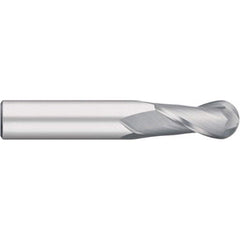 Titan USA - Ball End Mills; Mill Diameter (Decimal Inch): 0.4688 ; Number of Flutes: 2 ; Length of Cut (Inch): 1 ; Length of Cut (Decimal Inch): 1.0000 ; Material: Solid Carbide ; Overall Length (Inch): 3 - Exact Tool & Supply