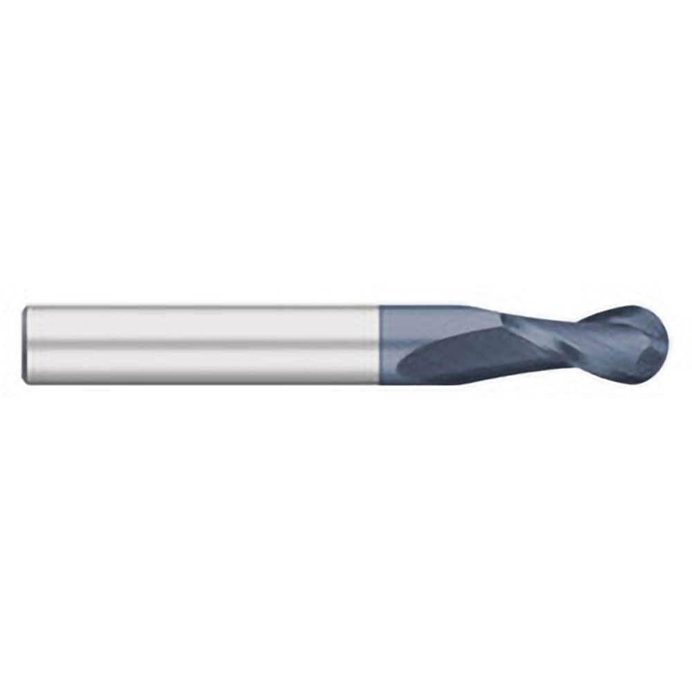 Titan USA - Ball End Mills; Mill Diameter (Inch): 1/8 ; Mill Diameter (Decimal Inch): 0.1250 ; Number of Flutes: 2 ; Length of Cut (Inch): 3/4 ; Length of Cut (Decimal Inch): 0.7500 ; Material: Solid Carbide - Exact Tool & Supply