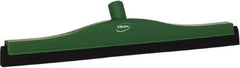 Vikan - 20" Foam Rubber Blade Bench Squeegee - Double Edge, Green, Plastic Holder - Exact Tool & Supply