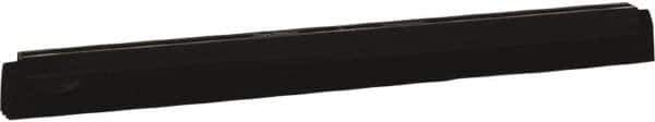 Vikan - 20" Foam Rubber Blade Squeegee Refill - Double Edge, Black, Plastic Holder - Exact Tool & Supply