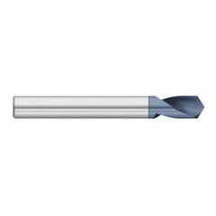 Titan USA - Spotting Drills; Body Diameter (Inch): 3/8 ; Body Diameter (Decimal Inch): 3/8 ; Drill Point Angle: 120 ; Spotting Drill Material: Solid Carbide ; Spotting Drill Finish/Coating: AlTiN ; Overall Length (Inch): 3 - Exact Tool & Supply