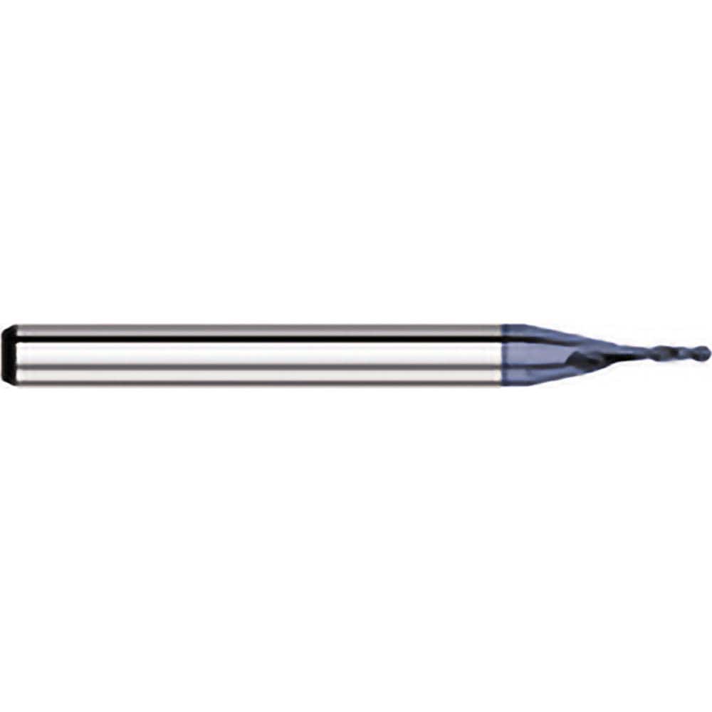 Titan USA - Ball End Mills; Mill Diameter (Decimal Inch): 0.0840 ; Number of Flutes: 2 ; Length of Cut (Decimal Inch): 0.2520 ; Material: Solid Carbide ; Overall Length (Inch): 1-1/2 ; Overall Length (Decimal Inch): 1.5000 - Exact Tool & Supply