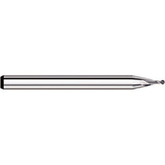 Titan USA - Ball End Mills; Mill Diameter (Decimal Inch): 0.0850 ; Number of Flutes: 2 ; Length of Cut (Decimal Inch): 0.1280 ; Material: Solid Carbide ; Overall Length (Inch): 1-1/2 ; Overall Length (Decimal Inch): 1.5000 - Exact Tool & Supply