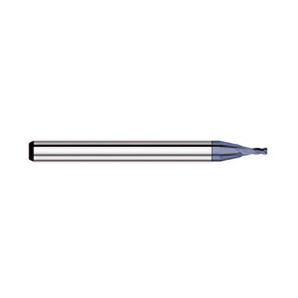 Corner Radius End Mill: 0.1″ Dia, 0.15″ LOC, 0.005″ Radius, 4 Flutes, Solid Carbide 1-1/2″ OAL, 1/8″ Shank Dia, 30 ° Helix, AlTiN Coated, Corner Radius End, Centercutting