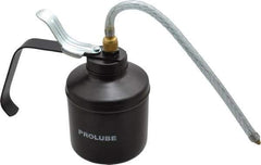 PRO-LUBE - 500 mL Capcity, 9" Long Flexible Spout, Lever-Type Oiler - Steel Pump, Steel Body, Powder Coated - Exact Tool & Supply