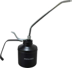 PRO-LUBE - 500 mL Capcity, 9" Long Rigid Spout, Lever-Type Oiler - Steel Pump, Steel Body, Powder Coated - Exact Tool & Supply