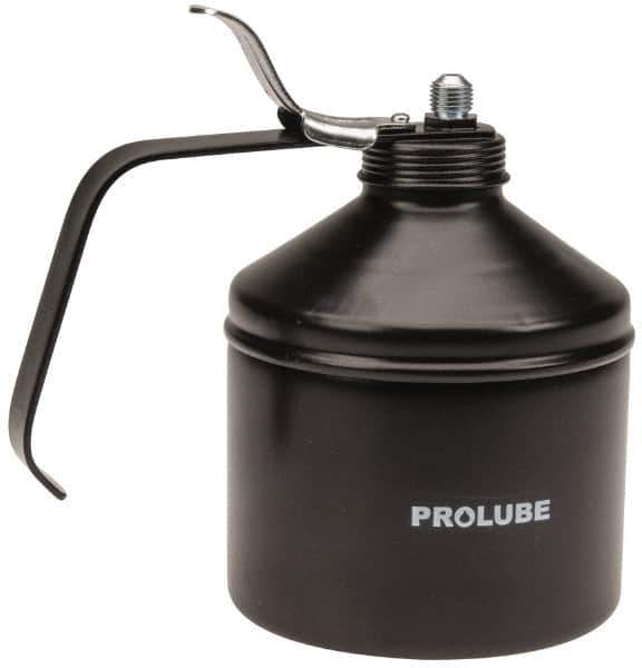 PRO-LUBE - 1,000 mL Capcity, 9" Long Rigid Spout, Lever-Type Oiler - Steel Pump, Steel Body, Powder Coated - Exact Tool & Supply