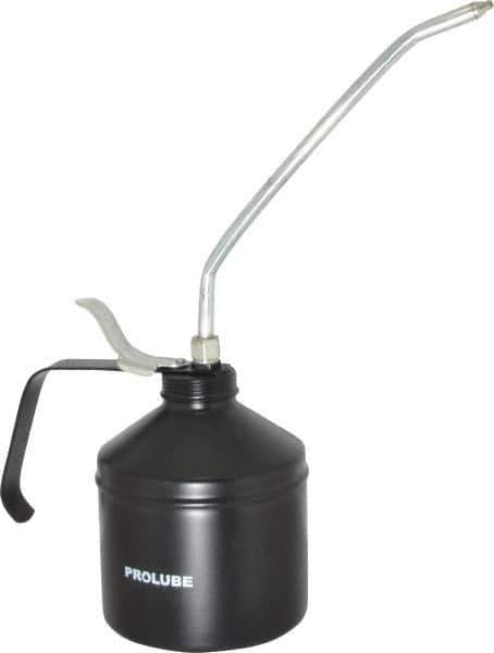 PRO-LUBE - 1,000 mL Capcity, 9" Long Rigid Spout, Lever-Type Oiler - Steel Pump, Steel Body, Powder Coated - Exact Tool & Supply