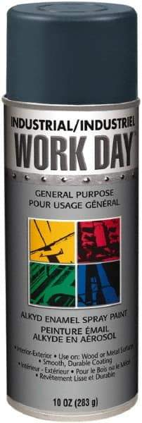 Krylon - Gray, Gloss, Enamel Spray Paint - 9 to 13 Sq Ft per Can, 10 oz Container, Use on Ceramics, Glass, Metal, Plaster, Wood - Exact Tool & Supply