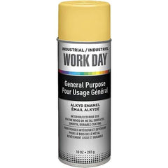 Krylon - Yellow, Gloss, Enamel Spray Paint - 9 to 13 Sq Ft per Can, 10 oz Container, Use on Ceramics, Glass, Metal, Plaster, Wood - Exact Tool & Supply