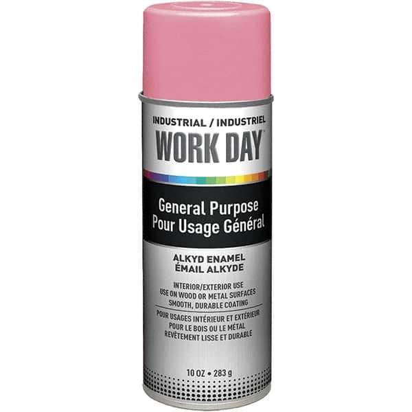 Krylon - Pink, Gloss, Enamel Spray Paint - 9 to 13 Sq Ft per Can, 10 oz Container, Use on Ceramics, Glass, Metal, Plaster, Wood - Exact Tool & Supply