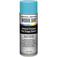 Krylon - Sky Blue, Gloss, Enamel Spray Paint - 9 to 13 Sq Ft per Can, 10 oz Container, Use on Ceramics, Glass, Metal, Plaster, Wood - Exact Tool & Supply