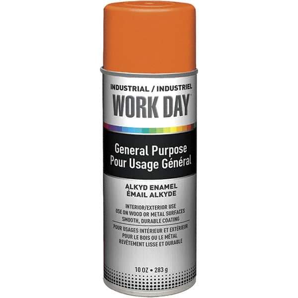 Krylon - Orange, Gloss, Enamel Spray Paint - 9 to 13 Sq Ft per Can, 10 oz Container, Use on Ceramics, Glass, Metal, Plaster, Wood - Exact Tool & Supply