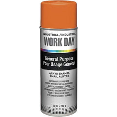 Krylon - Orange, Gloss, Enamel Spray Paint - 9 to 13 Sq Ft per Can, 10 oz Container, Use on Ceramics, Glass, Metal, Plaster, Wood - Exact Tool & Supply