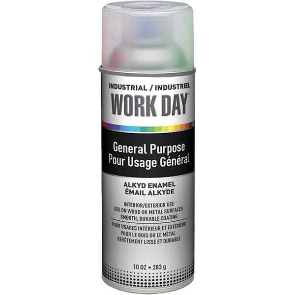 Krylon - Clear, Gloss, Enamel Spray Paint - 9 to 13 Sq Ft per Can, 10 oz Container, Use on Ceramics, Glass, Metal, Plaster, Wood - Exact Tool & Supply