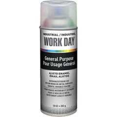 Krylon - Clear, Gloss, Enamel Spray Paint - 9 to 13 Sq Ft per Can, 10 oz Container, Use on Ceramics, Glass, Metal, Plaster, Wood - Exact Tool & Supply