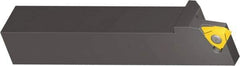 Vargus - External Thread, Left Hand Cut, 20mm Shank Width x 20mm Shank Height Indexable Threading Toolholder - 125mm OAL, 3VEL Insert Compatibility, NL Toolholder, Series Slim Throat - Exact Tool & Supply