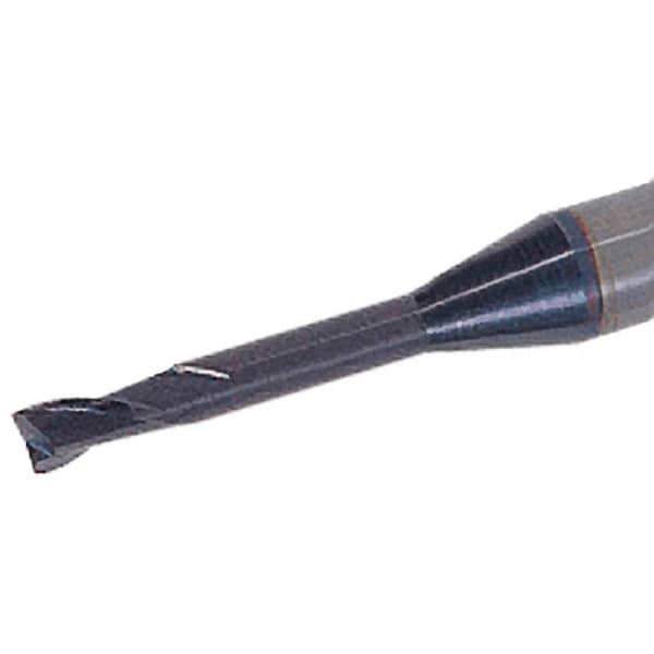 Iscar - 3mm, 4.5mm LOC, 6mm Shank Diam, 60mm OAL, 2 Flute, Solid Carbide Square End Mill - Single End, TiAlN Finish, Spiral Flute, 30° Helix, Right Hand Cut, Right Hand Flute - Exact Tool & Supply