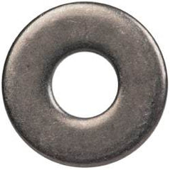 Made in USA - #4 Screw, Grade 300 Stainless Steel Standard Flat Washer - 1/8" ID x 0.312" OD, 0.025" Thick, Passivated Finish, Meets Military Specifications - Exact Tool & Supply