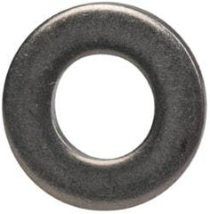 Made in USA - #6L Screw, Grade 300 Stainless Steel Standard Flat Washer - 0.156" ID x 0.312" OD, 0.027" Thick, Plain Finish, Meets Military Specifications - Exact Tool & Supply