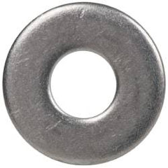 Made in USA - #6L Screw, Grade 300 Stainless Steel Standard Flat Washer - 0.156" ID x 3/8" OD, 0.036" Thick, Passivated Finish, Meets Military Specifications - Exact Tool & Supply