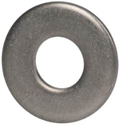 Made in USA - #10 Screw, Grade 300 Stainless Steel Standard Flat Washer - 0.219" ID x 0.438" OD, 0.065" Thick, Plain Finish, Meets Military Specifications - Exact Tool & Supply