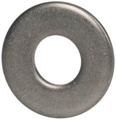 Made in USA - #10 Screw, Grade 300 Stainless Steel Standard Flat Washer - 0.219" ID x 0.438" OD, 0.065" Thick, Plain Finish, Meets Military Specifications - Exact Tool & Supply