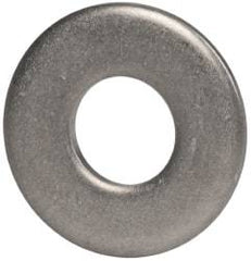 Made in USA - #10 Screw, Grade 300 Stainless Steel Standard Flat Washer - 0.219" ID x 1/2" OD, 0.065" Thick, Passivated Finish, Meets Military Specifications - Exact Tool & Supply