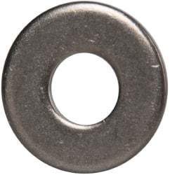 Made in USA - 1/4" Screw, Grade 300 Stainless Steel Standard Flat Washer - 0.312" ID x 0.734" OD, 0.051" Thick, Passivated Finish, Meets Military Specifications - Exact Tool & Supply