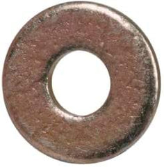 Made in USA - #0 Screw, Grade 1008/1010 Steel Standard Flat Washer - 0.078" ID x 0.188" OD, 0.02" Thick, Cadmium-Plated Finish, Meets Military Specifications - Exact Tool & Supply