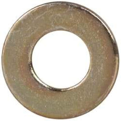 Made in USA - #4 Screw, Grade 1008/1010 Steel Standard Flat Washer - 1/8" ID x 1/4" OD, 0.02" Thick, Cadmium-Plated Finish, Meets Military Specifications - Exact Tool & Supply
