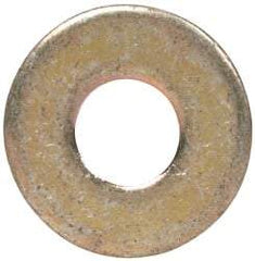 Made in USA - #4 Screw, Grade 1008/1010 Steel Standard Flat Washer - 1/8" ID x 0.312" OD, 0.03" Thick, Cadmium-Plated Finish, Meets Military Specifications - Exact Tool & Supply